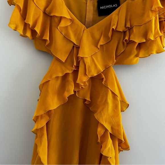 Ruffled Silk Revolve Dress - Picture 7 of 8
